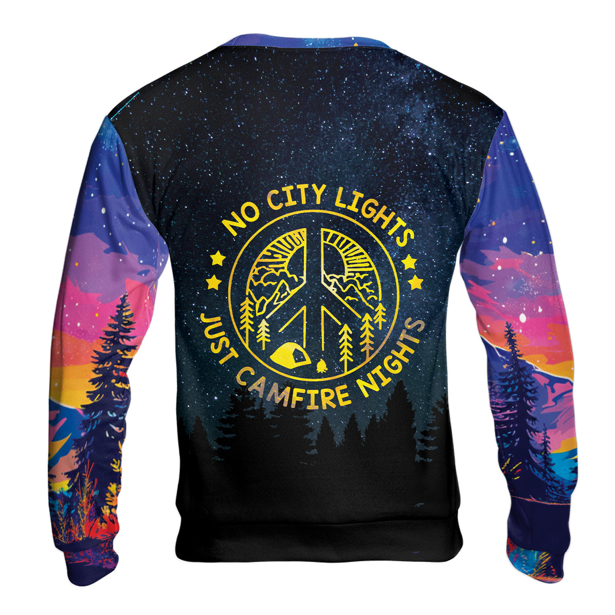 Camping No City Lights Just Campfire Nights All Over Print Shirt