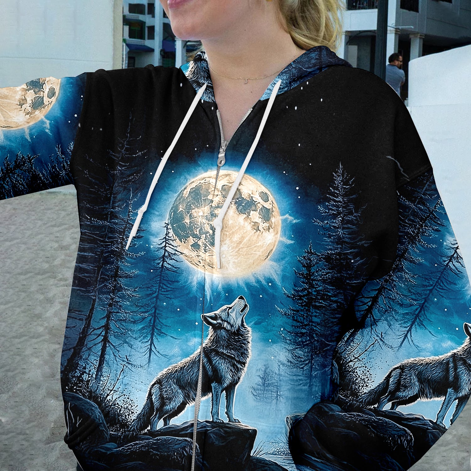 Wolf Moon Light Art All Over Print Shirt