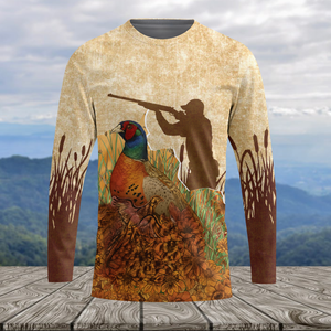 Vintage Wild Pheasant Hunting Flower Camo All Over Print Shirt