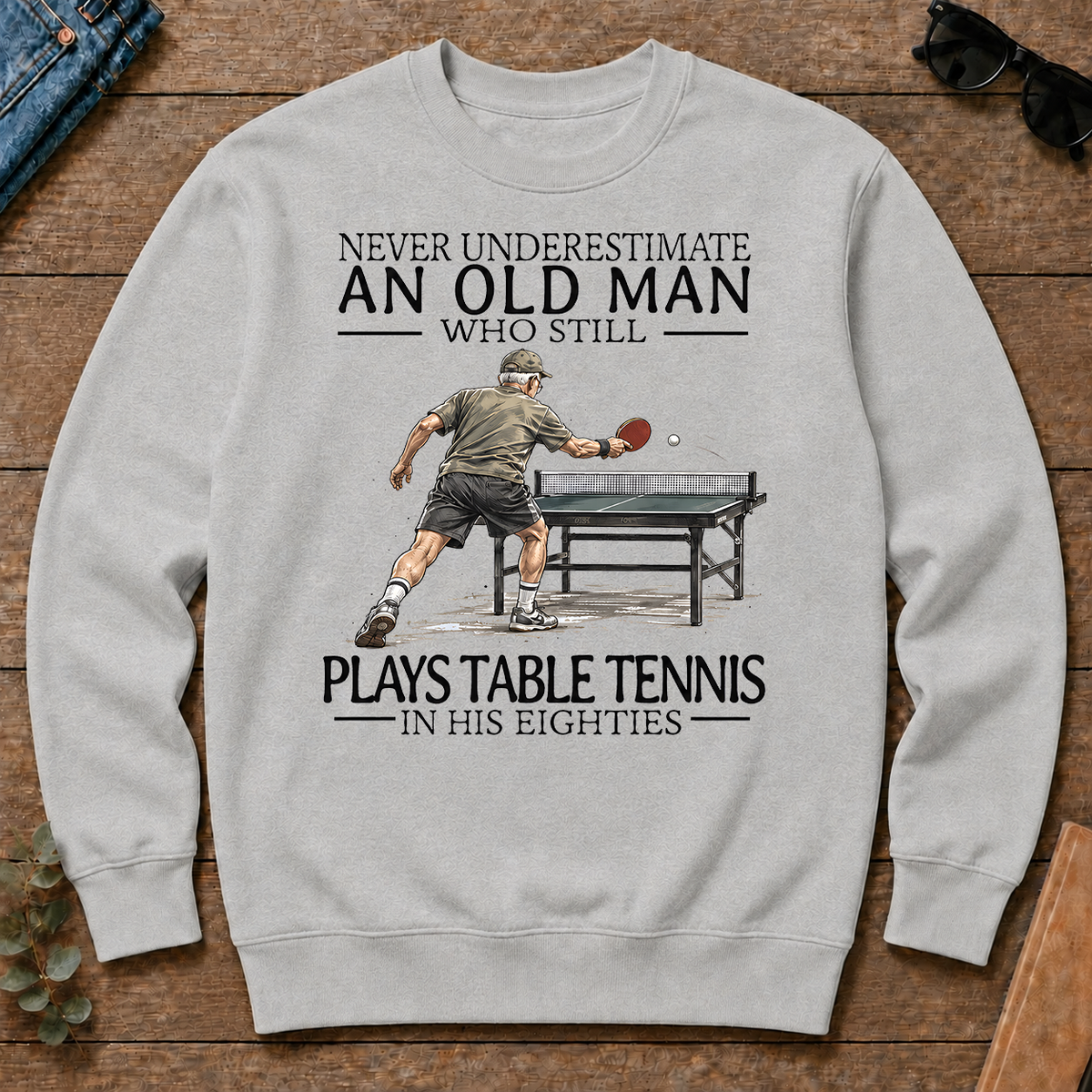An Old Man Who Still Plays Table Tennis In His Eighties - ash - CS2D-Ash
