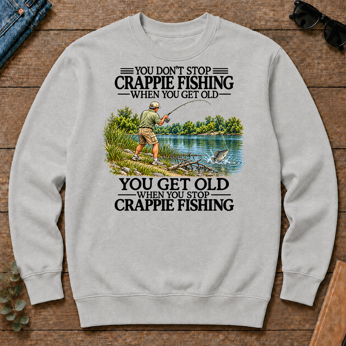 Don't Stop Crappie Fishing Vintage - ash - CS2D-Ash