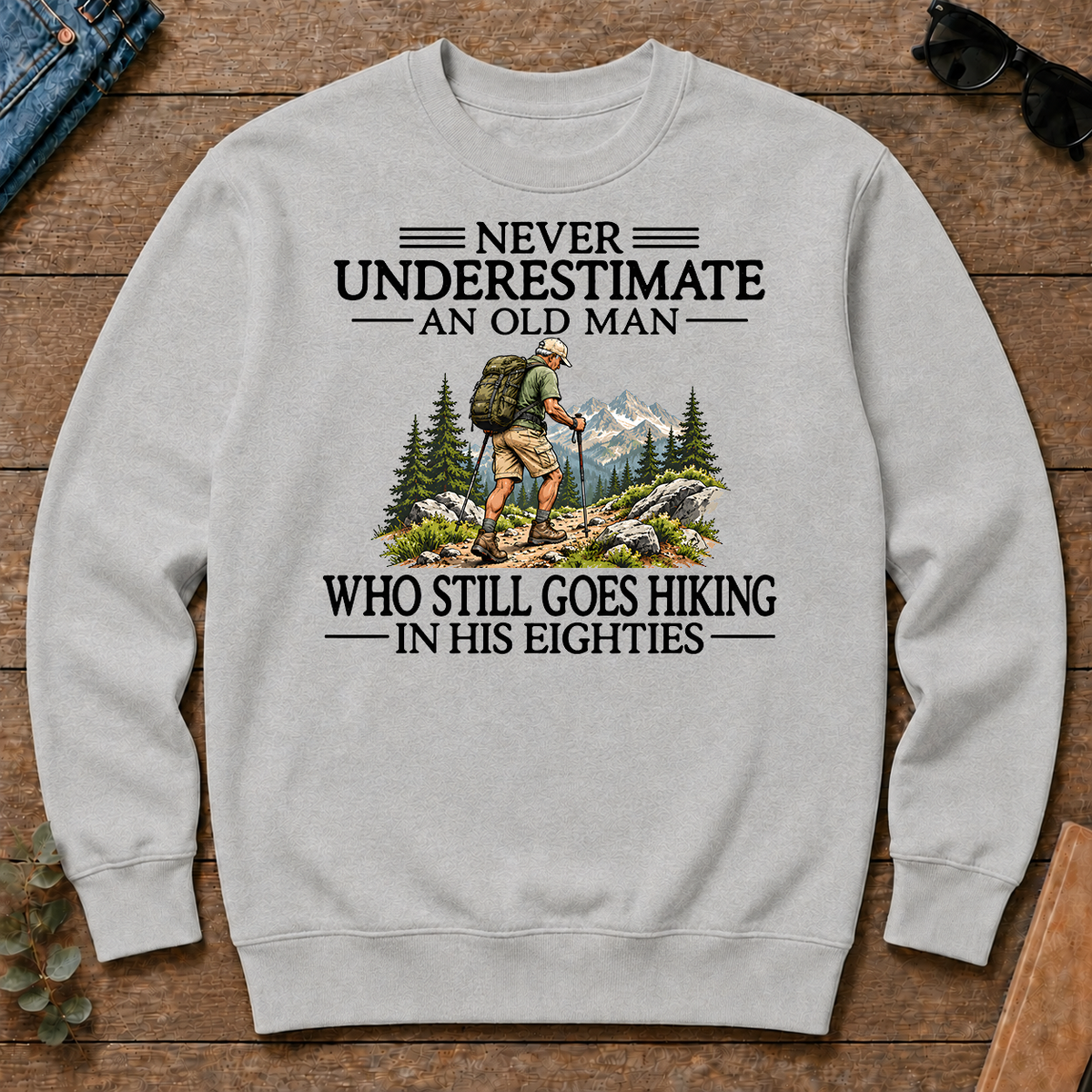 Never Underestimate An Old Man Hiking 80s - ash - CS2D-Ash