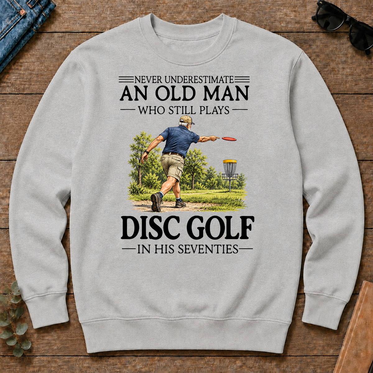 An Old Man Who Still Plays Disc Golf In His Seventies - ash - CS2D-Ash