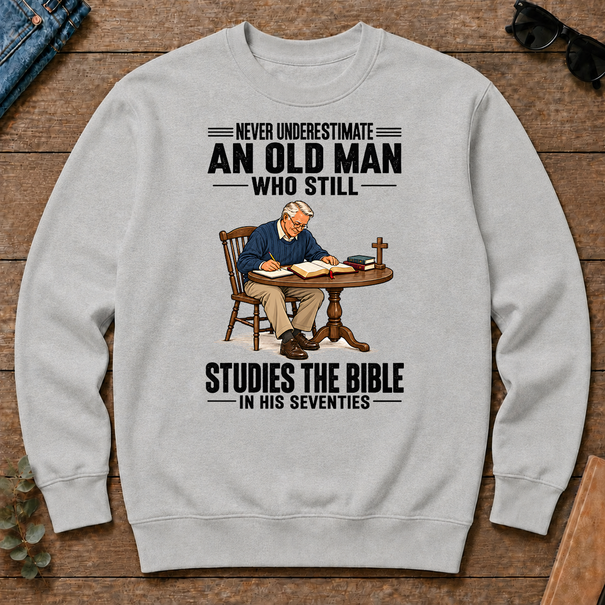 An Old Man Still Studies The Bible In His 70s - ash - CS2D-Ash