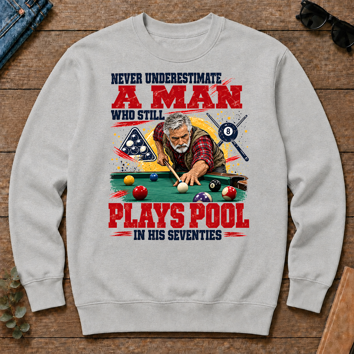 A Man Still Plays Pool In His 70s - ash - CS2D-Ash