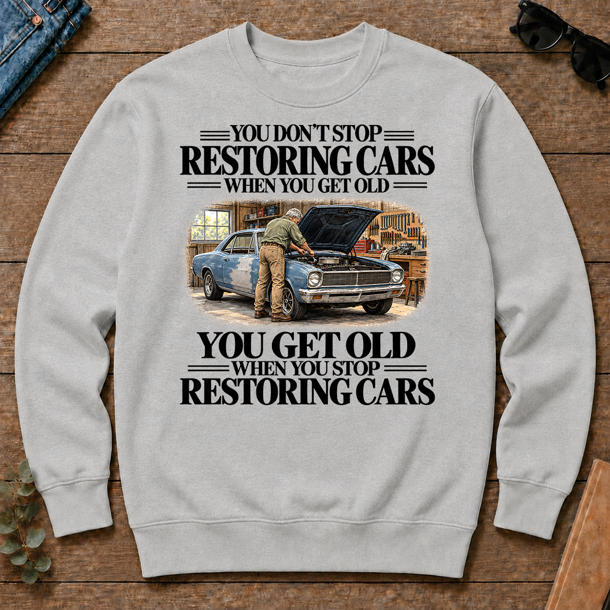 Don't Stop Restoring Cars Vintage Art - ash - CS2D-Ash