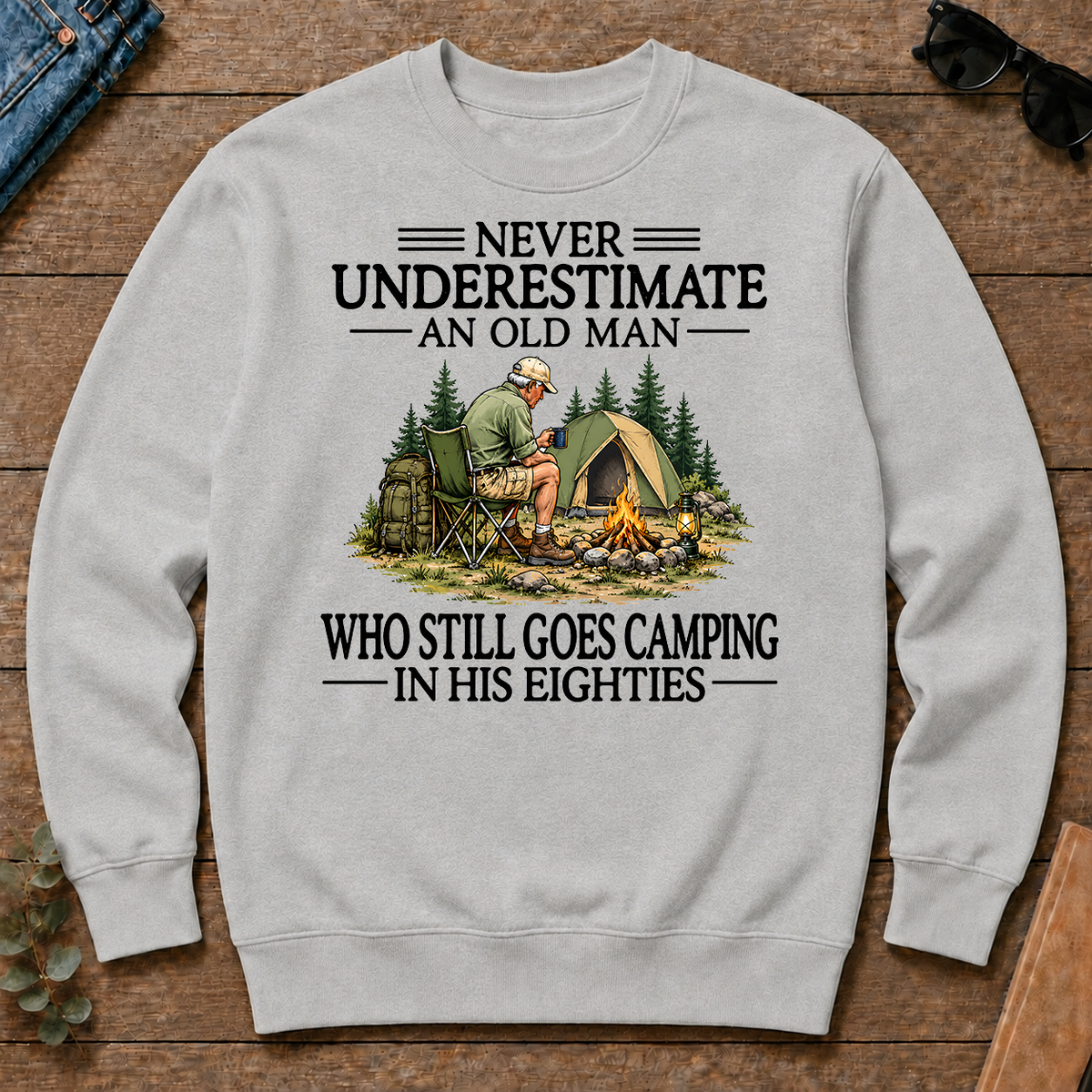 Never Underestimate An Old Man Camping 80s - ash - CS2D-Ash