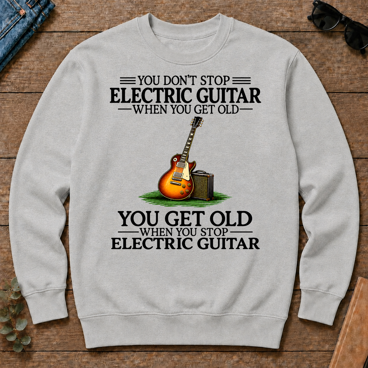 Don't Stop Playing Electric Guitar Vintage Art - ash - CS2D-Ash