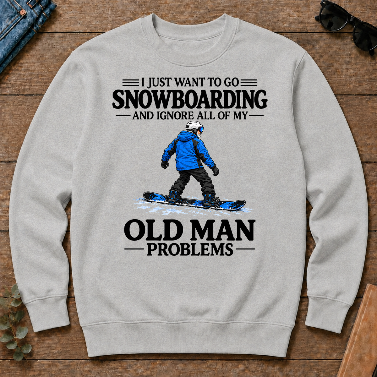 I Just Want To Go Snowboarding Vintage - ash - CS2D-Ash