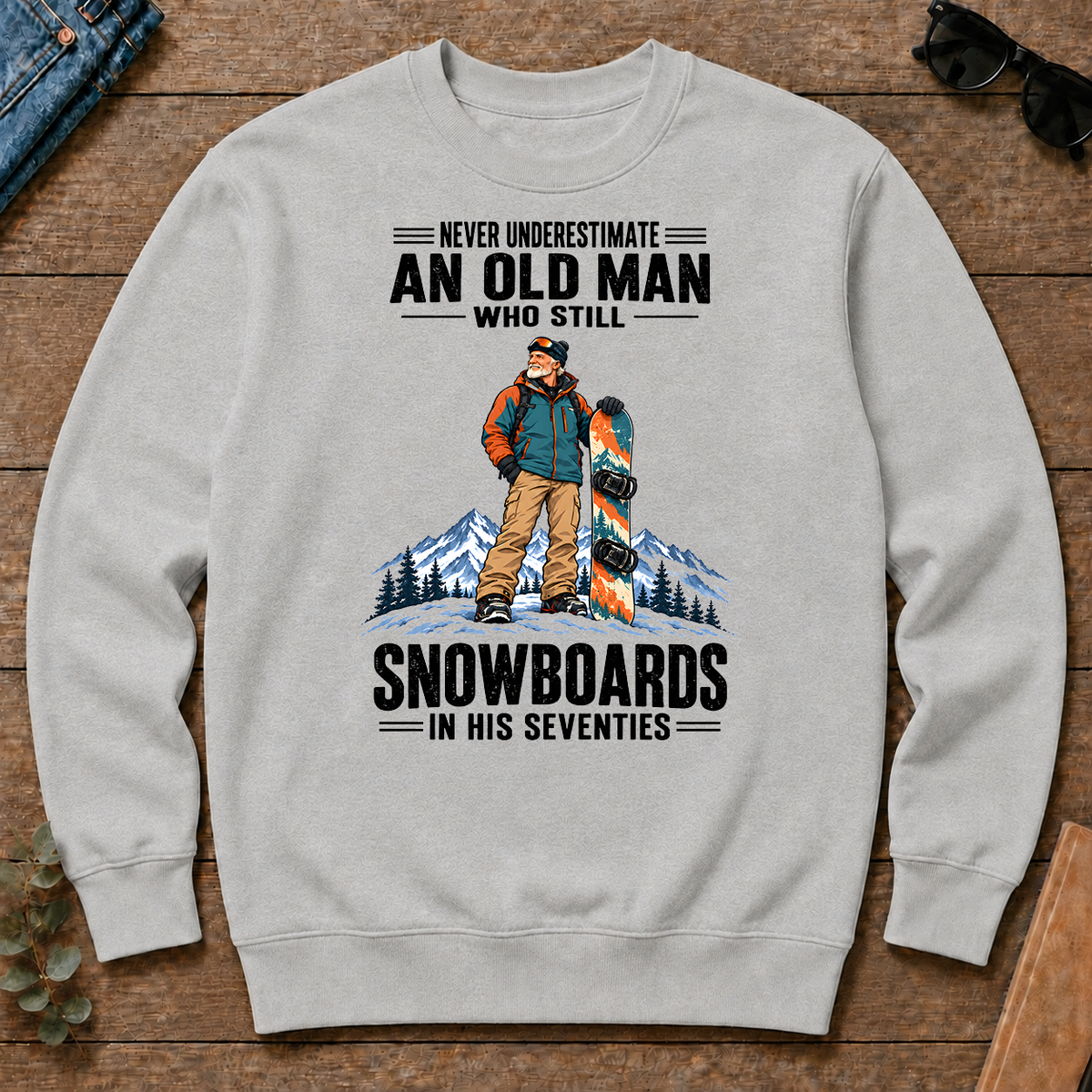 Never Underestimate An Old Man Snowboards In His 70s - ash - CS2D-Ash