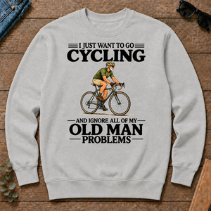 I Just Want To Go Cycling Vintage - ash - CS2D-Ash