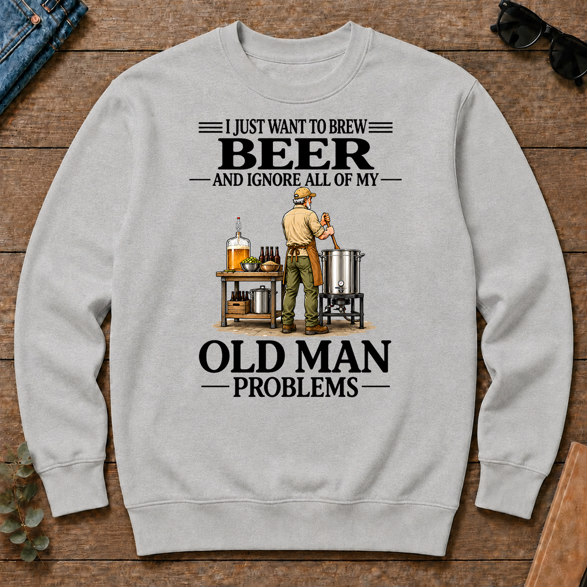 I Just Want To Brew Beer Vintage - ash - CS2D-Ash