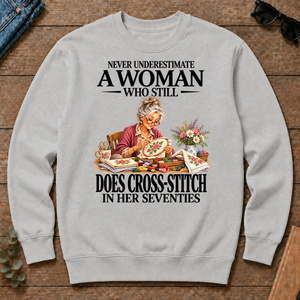 Funny A Woman Still Does Cross-Stitch In Her Seventies - ash - CS2D-Ash