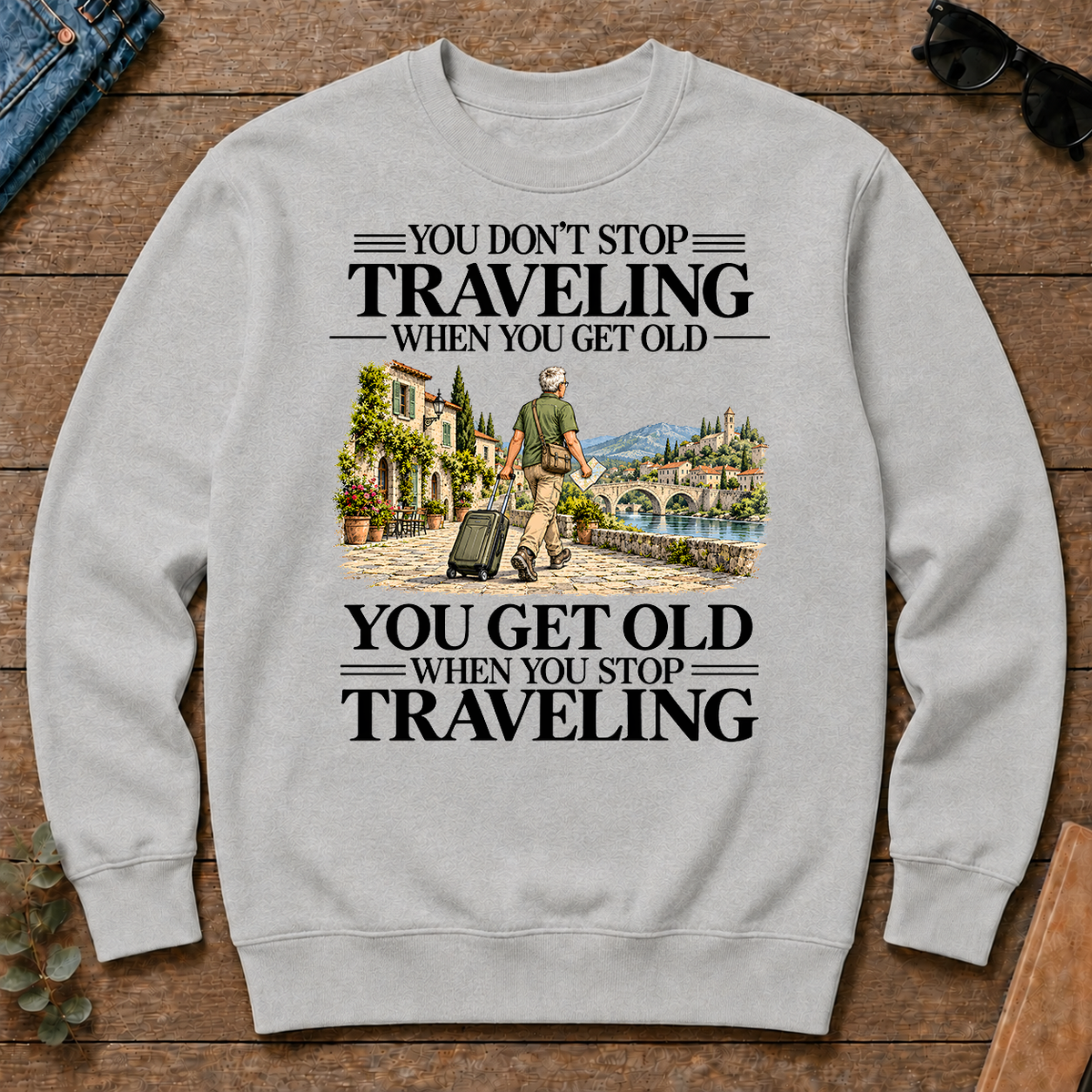 Don't Stop Traveling Vintage Art - ash - CS2D-Ash