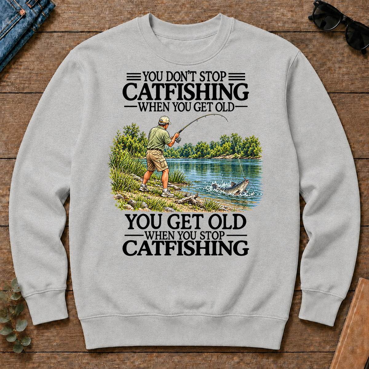 Don't Stop Cat Fishing Vintage - ash - CS2D-Ash