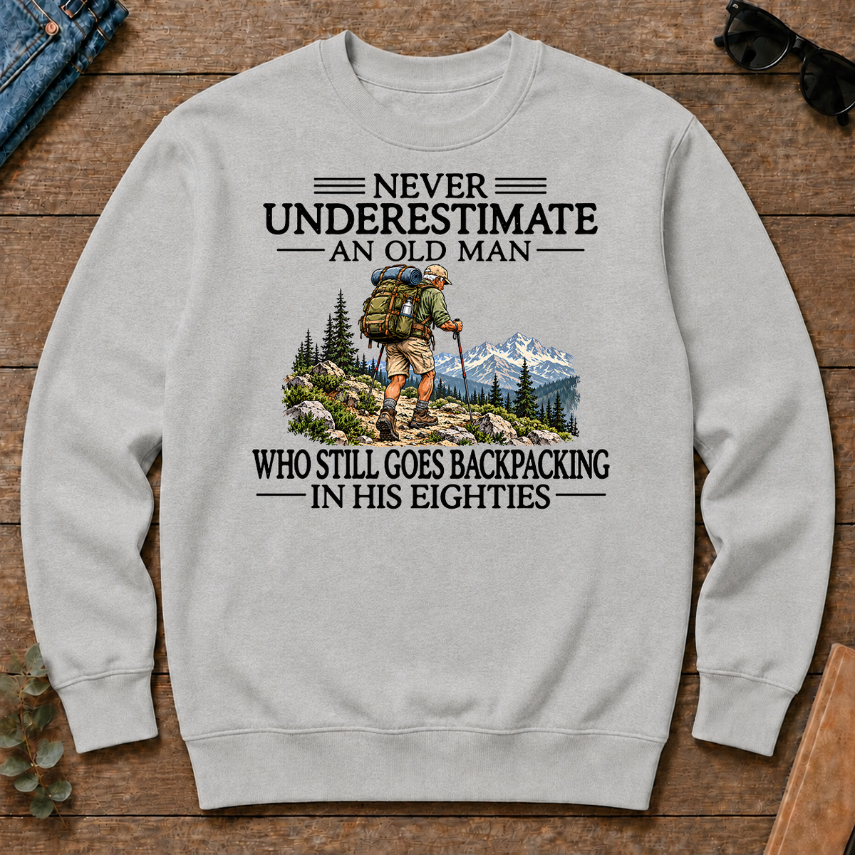 Never Underestimate An Old Man Backpacking 80s - ash - CS2D-Ash