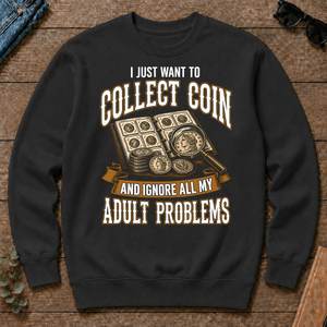 Vintage I Just Want To Collect Coin - black - CS2D-Black