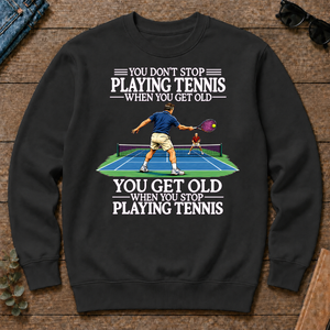 Old Man Don't Stop Tennis - black - CS2D-Black