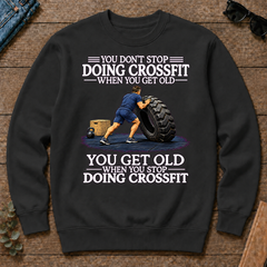 Old Man Don't Stop CrossFit - black - CS2D-Black