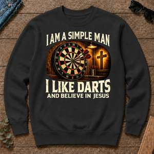 I Am Simple Man I Like Darts - black - CS2D-Black