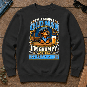 Funny I Like Beer & Dachshunds - black - CS2D-Black