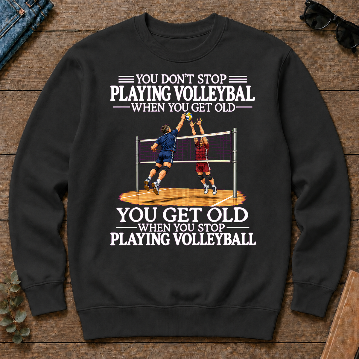 Old Man Don't Stop Volleyball - black - CS2D-Black
