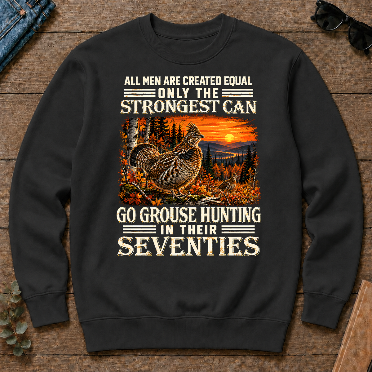 Grouse Hunting Strongest Man In Seventies - black - CS2D-Black