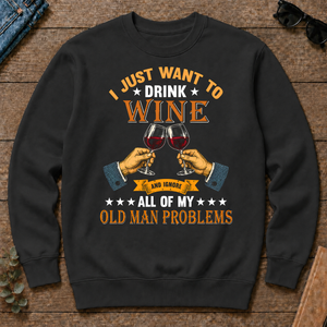Vintage I Just Want To Drink Wine - black - CS2D-Black