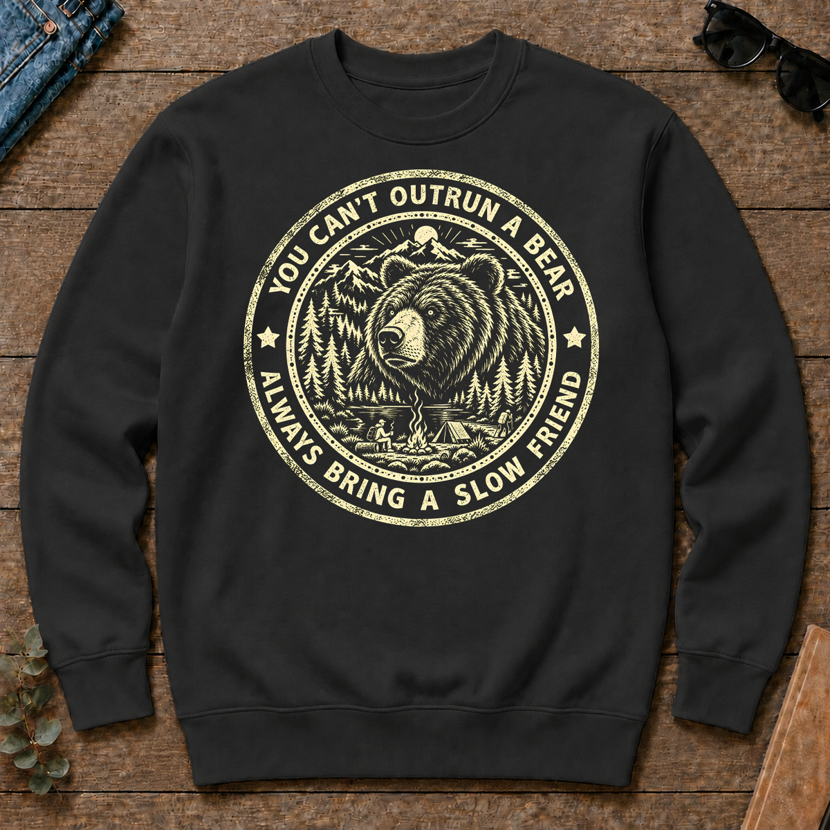 You Can't Outrun A Bear Always Bring A Slow Friend - black - CS2D-Black