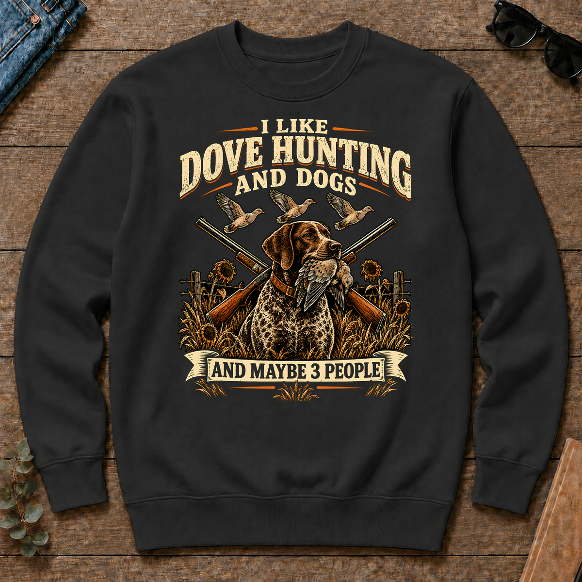 I Like Dove Hunting And Dogs And Maybe 3 People - black - CS2D-Black