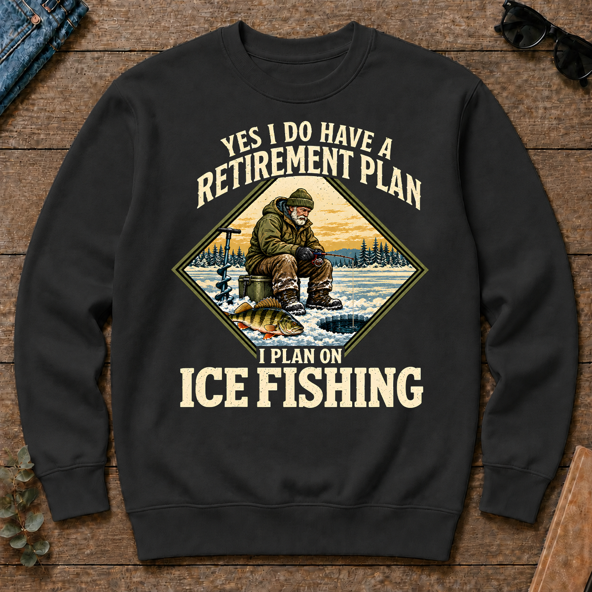 I Plan On Ice Fishing - black - CS2D-Black