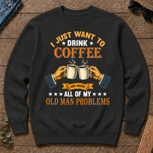 Vintage I Just Want To Drink Coffee - black - CS2D-Black
