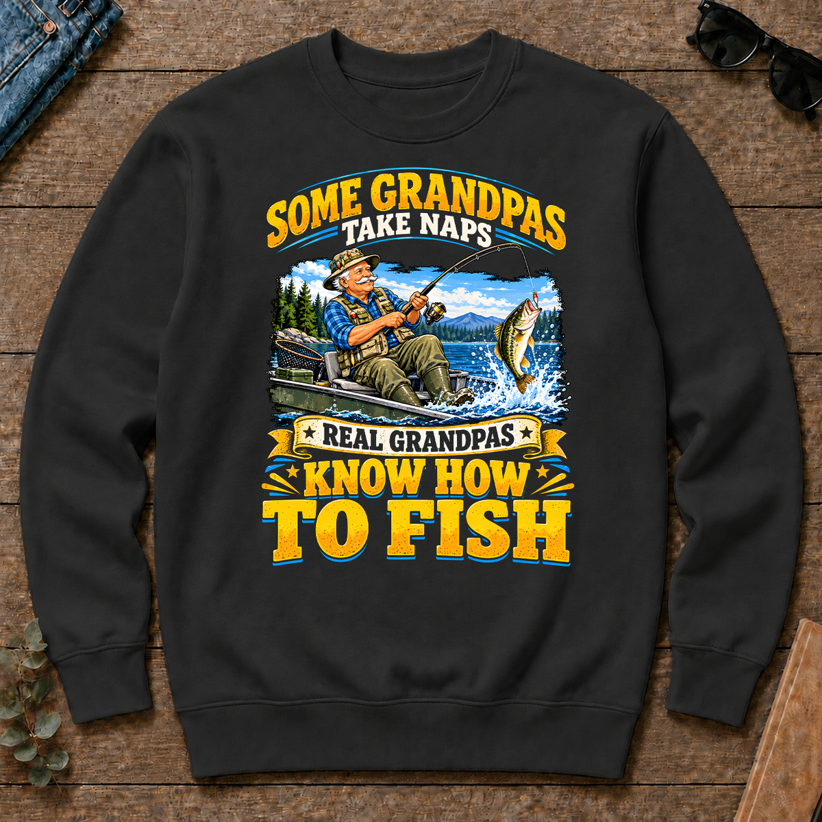 Real Grandpas Know How To Fish - black - CS2D-Black