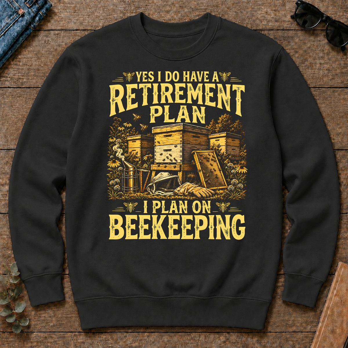 I Do Have A Retirement Plan I Plan On Beekeeping - black - CS2D-Black