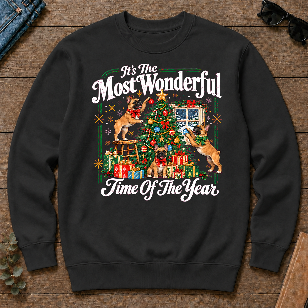 Wonderful Christmas French Bulldog - black - CS2D-Black