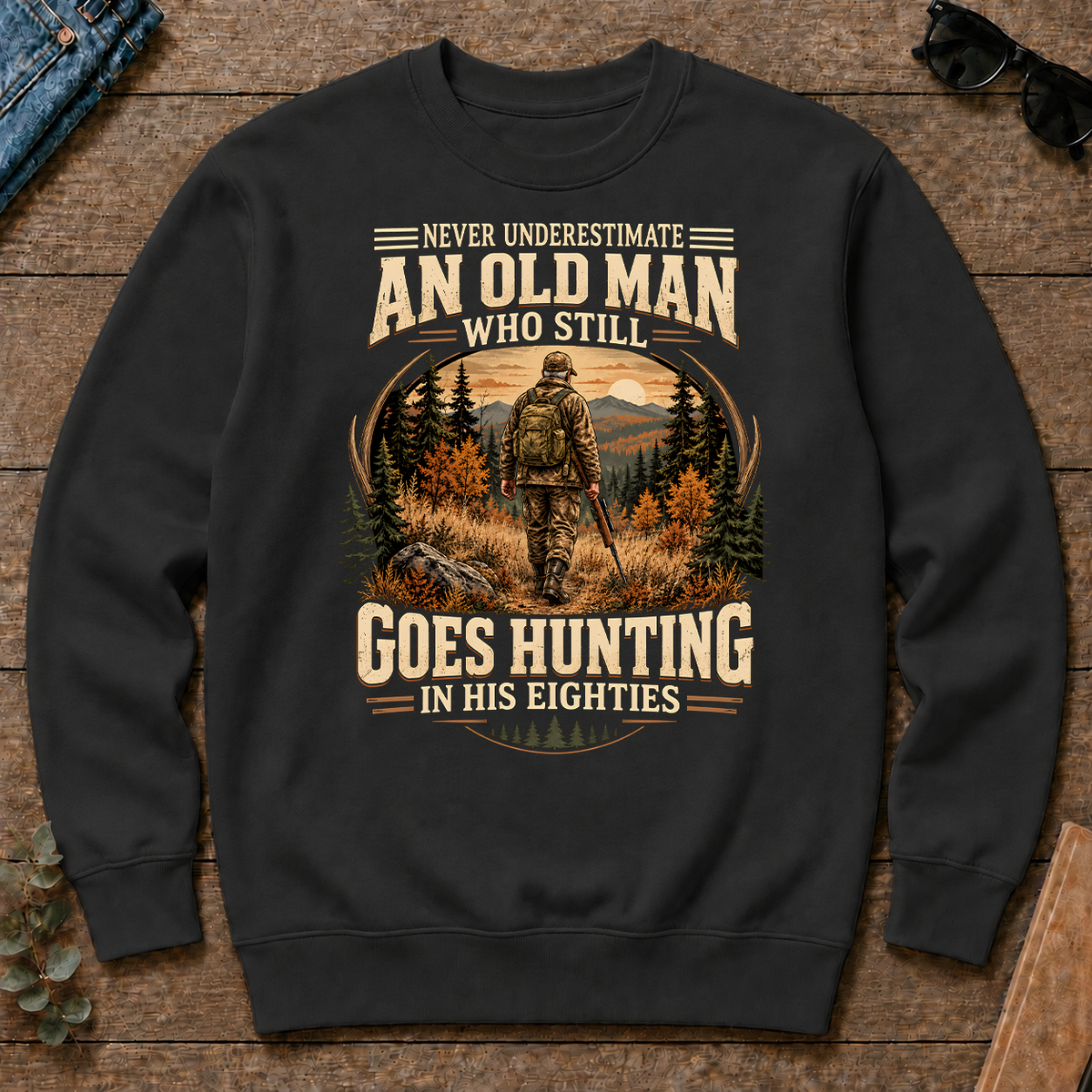 An Old Man Goes Hunting In 80s - black - CS2D-Black