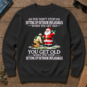 Old Man Don't Stop Setting Up Outfoor Inflatables - black - CS2D-Black