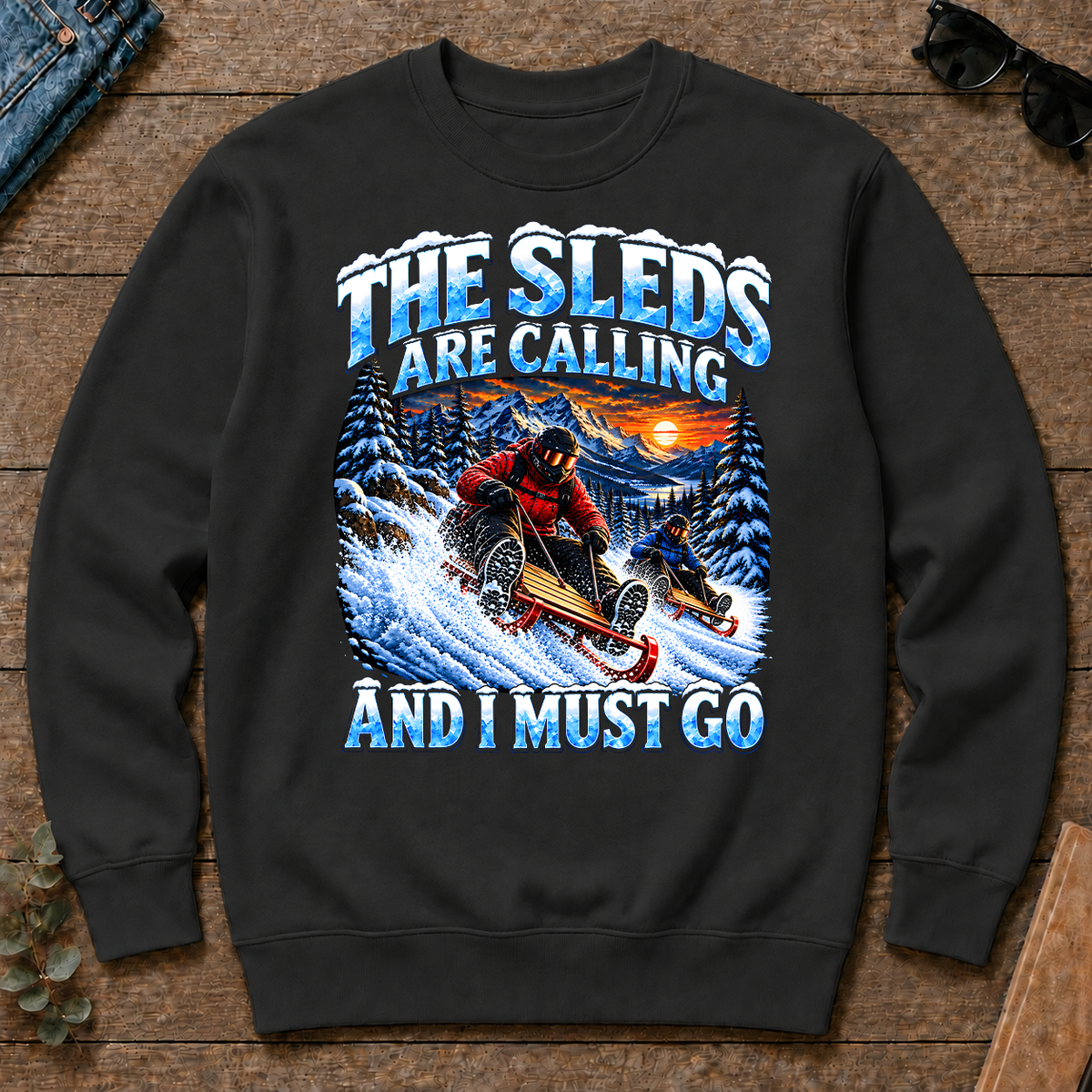 Sleds Are Calling And I Must Go - black - CS2D-Black
