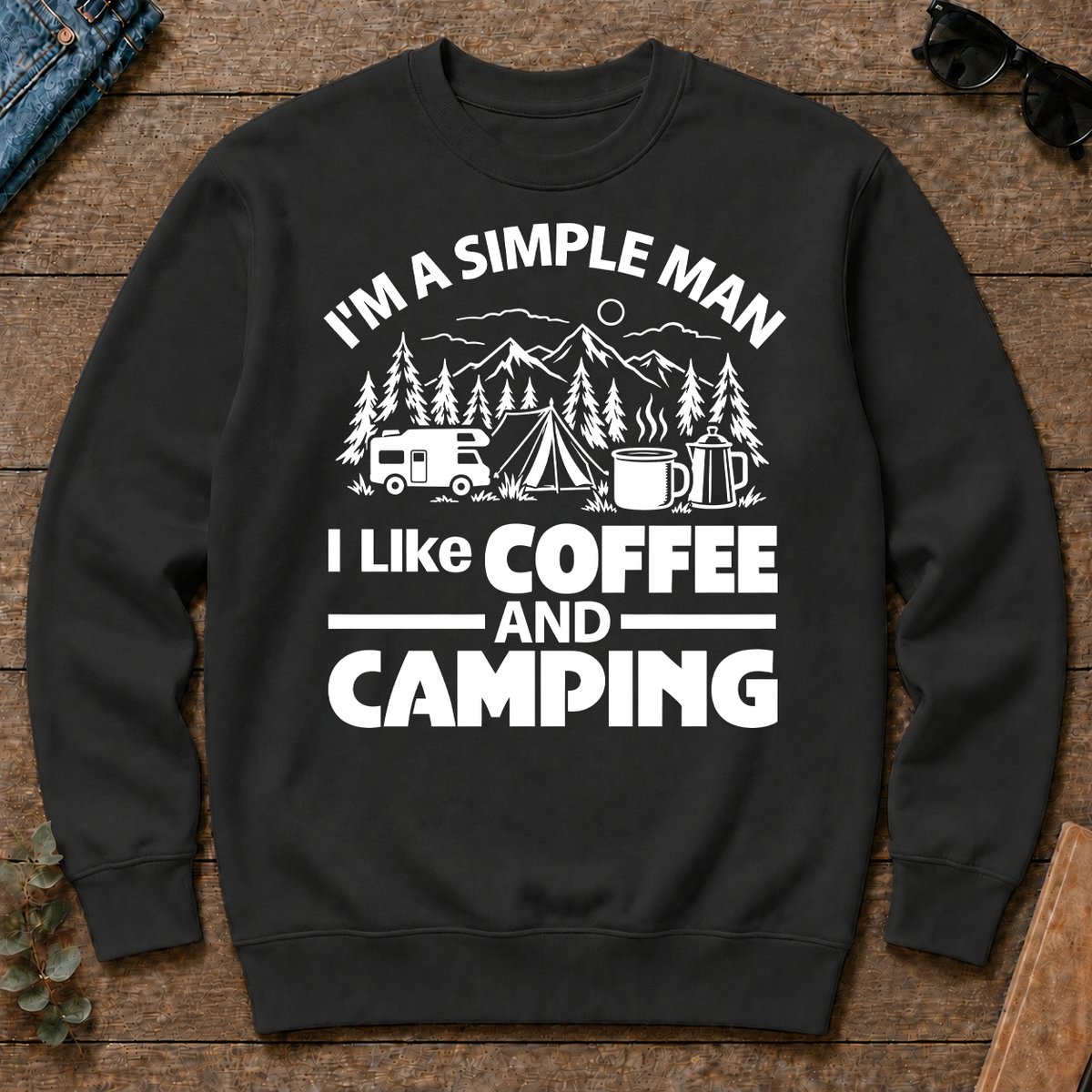 I Like Coffee And Camping - black - CS2D-Black