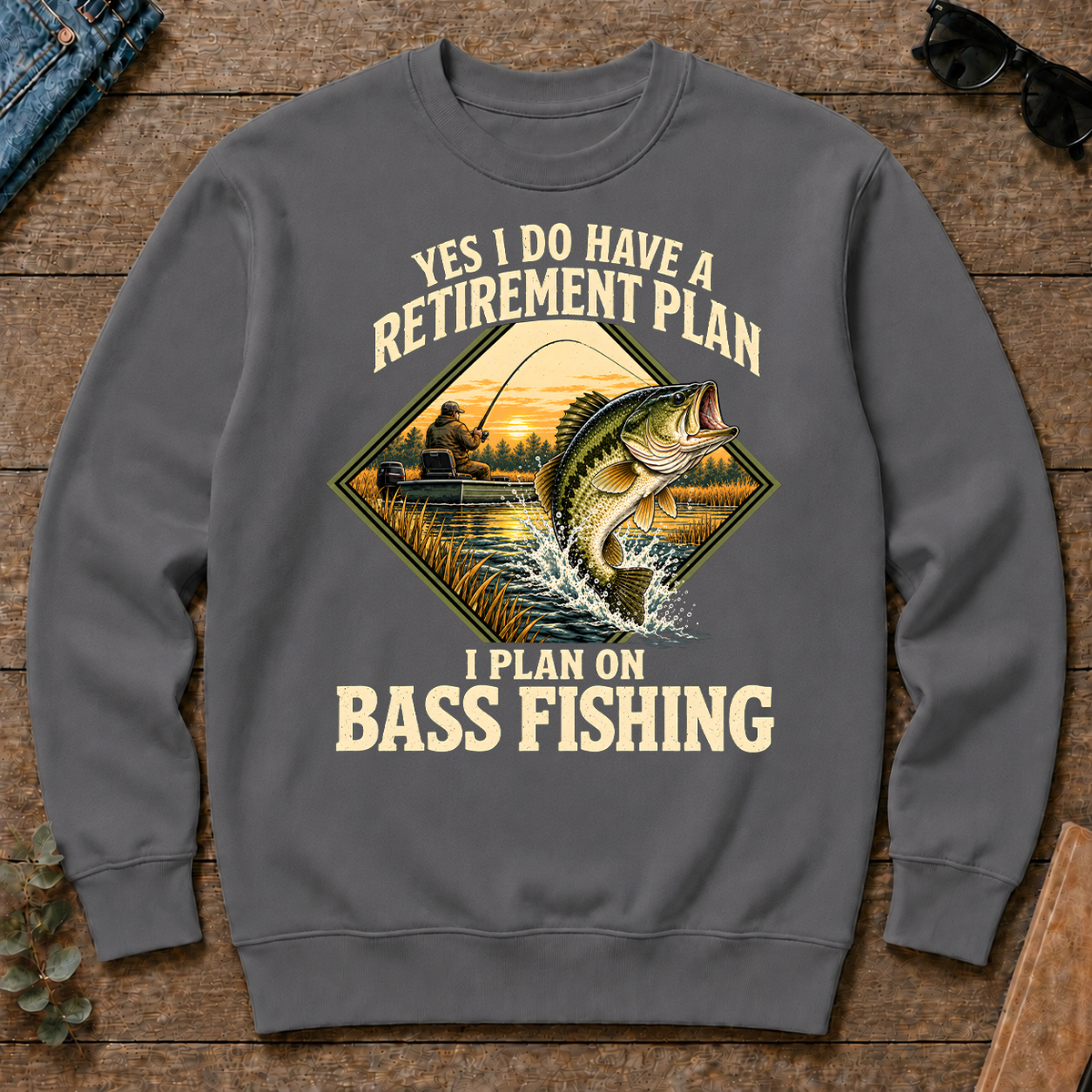 I Plan On Bass Fishing - charcoal - CS2D-Charcoal