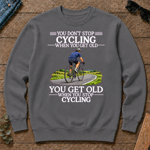 Old Man Don't Stop Cycling - charcoal - CS2D-Charcoal