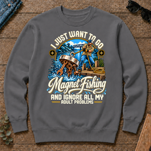 I Just Want To Go Magnet Fishing & Ignore All Adult Problems - charcoal - CS2D-Charcoal