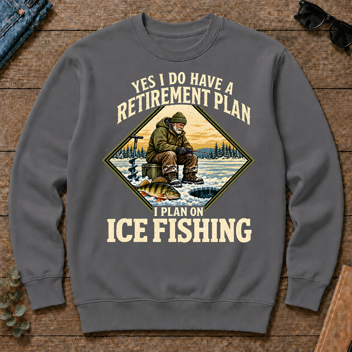 I Plan On Ice Fishing - charcoal - CS2D-Charcoal