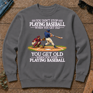 Old Man Don't Stop Baseball - charcoal - CS2D-Charcoal