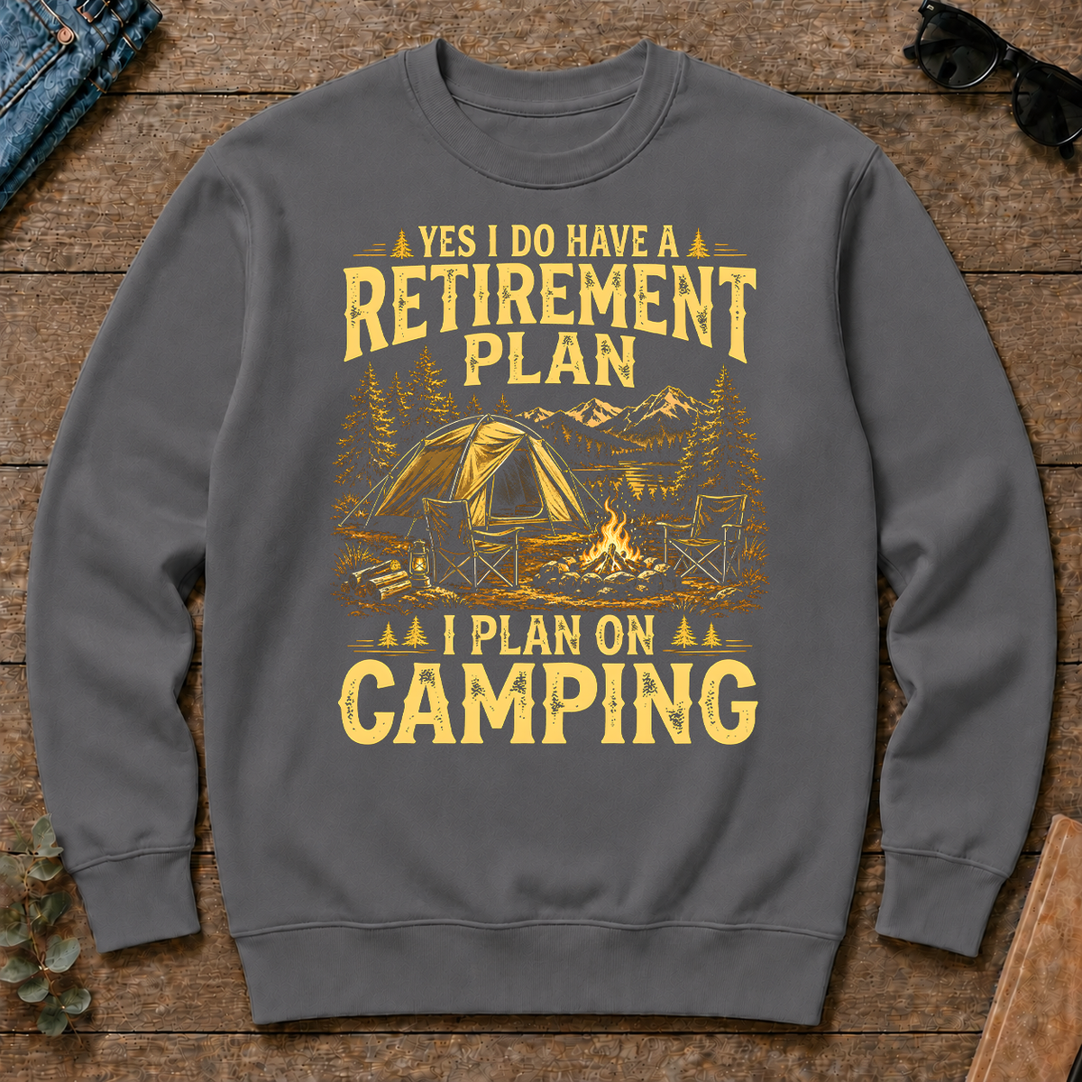 I Do Have A Retirement Plan I Plan On Camping - charcoal - CS2D-Charcoal