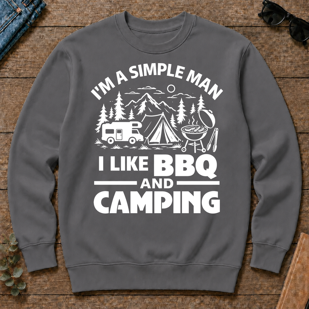 I Like BBQ And Camping - charcoal - CS2D-Charcoal