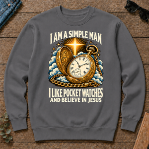 I Like Pocket Watches & Believe In Jesus - charcoal - CS2D-Charcoal