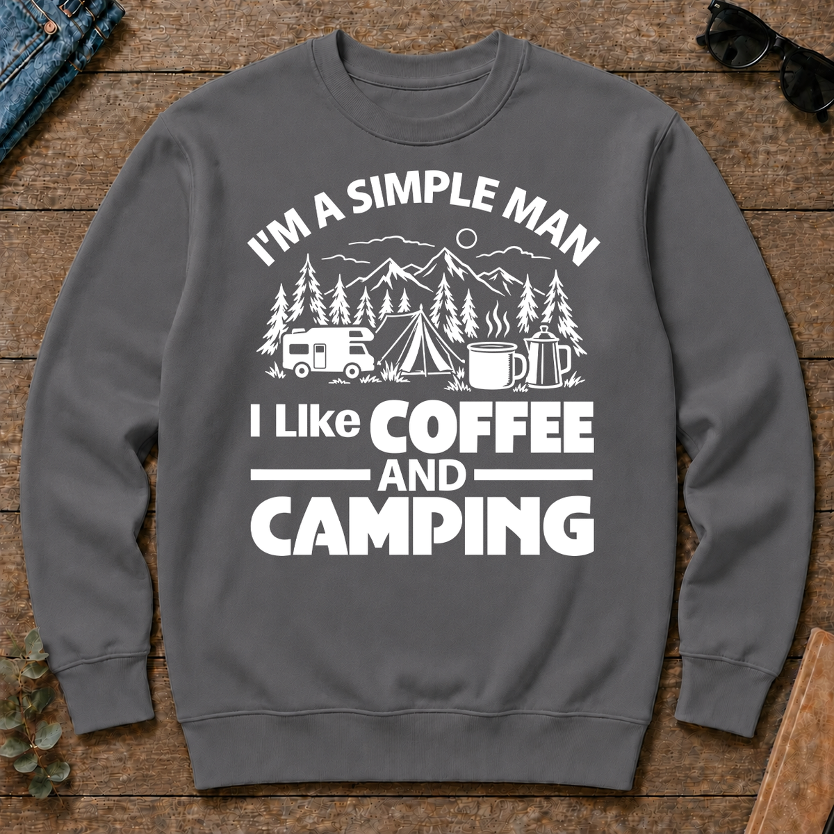 I Like Coffee And Camping - charcoal - CS2D-Charcoal