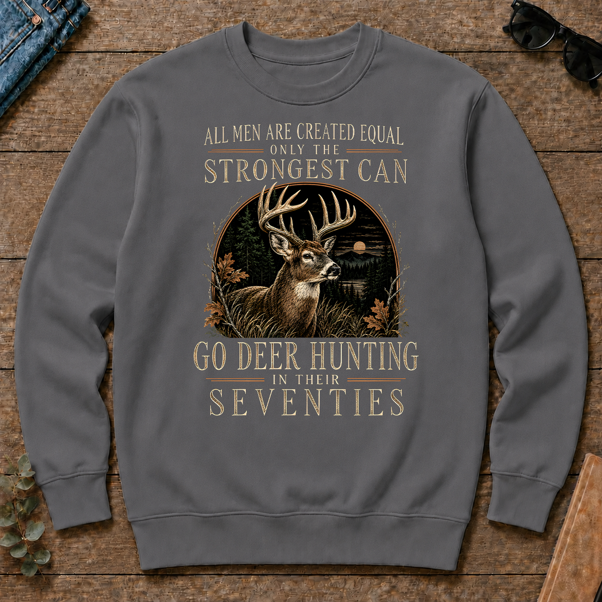 Deer Hunting Strongest Man In Seventies - charcoal - CS2D-Charcoal