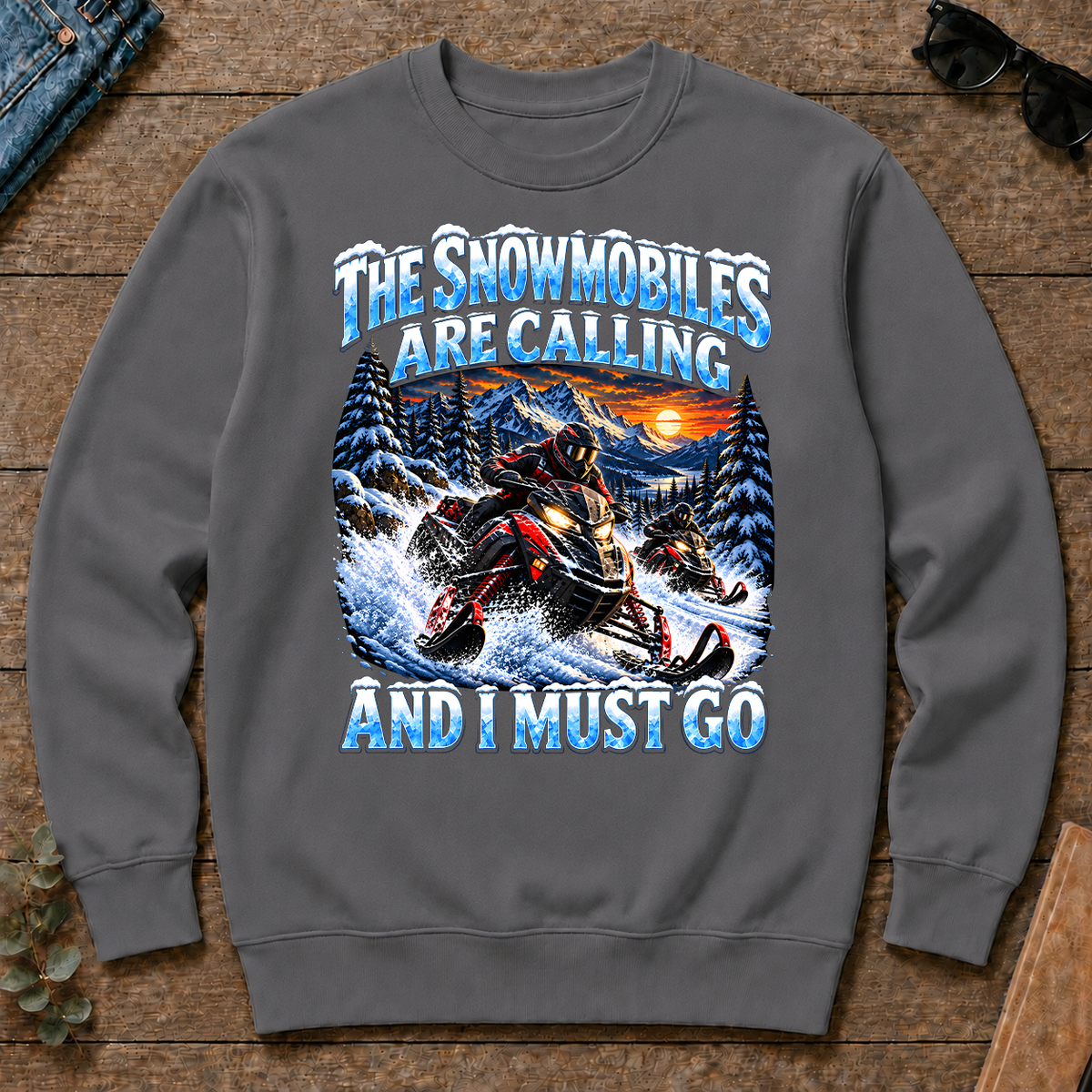 Snowmobiles Are Calling And I Must Go - charcoal - CS2D-Charcoal